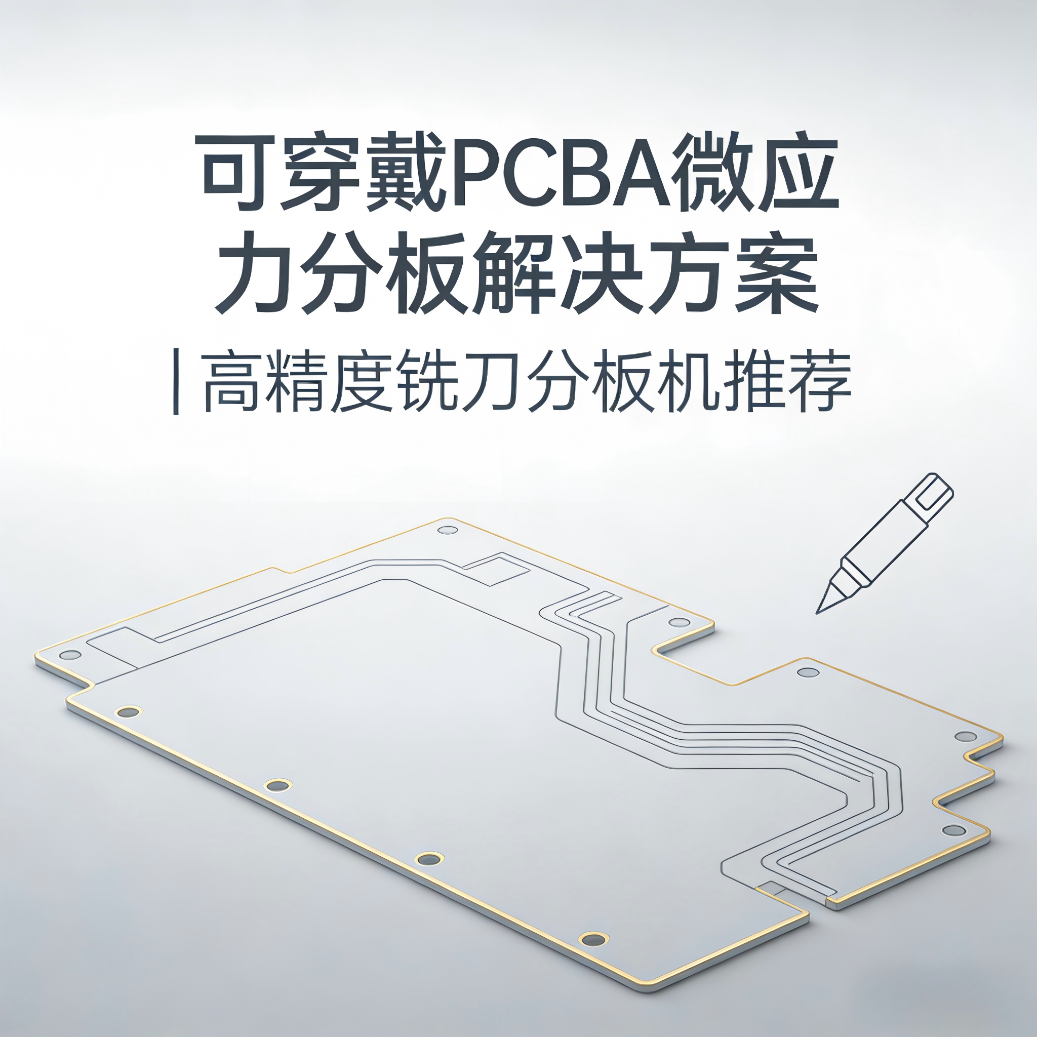 可穿戴 PCBA 微应力分板解决方案 | 高精度铣刀分板机推荐